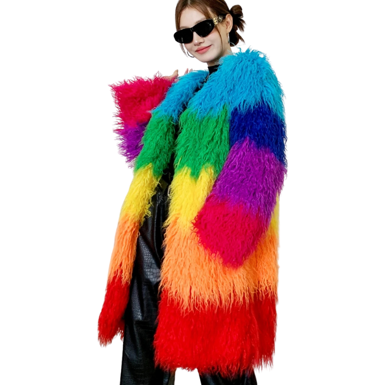 Fur-ocious Pride Colorblock Jacket