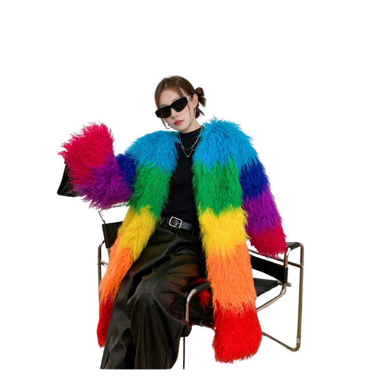 Fur-ocious Pride Colorblock Jacket