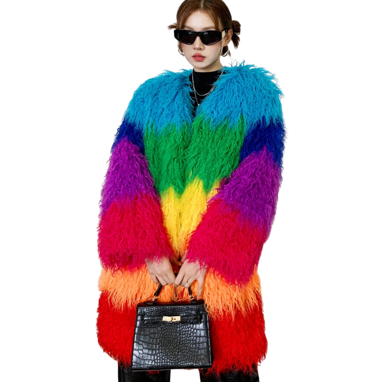 Fur-ocious Pride Colorblock Jacket