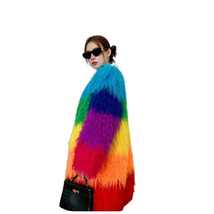 Fur-ocious Pride Colorblock Jacket