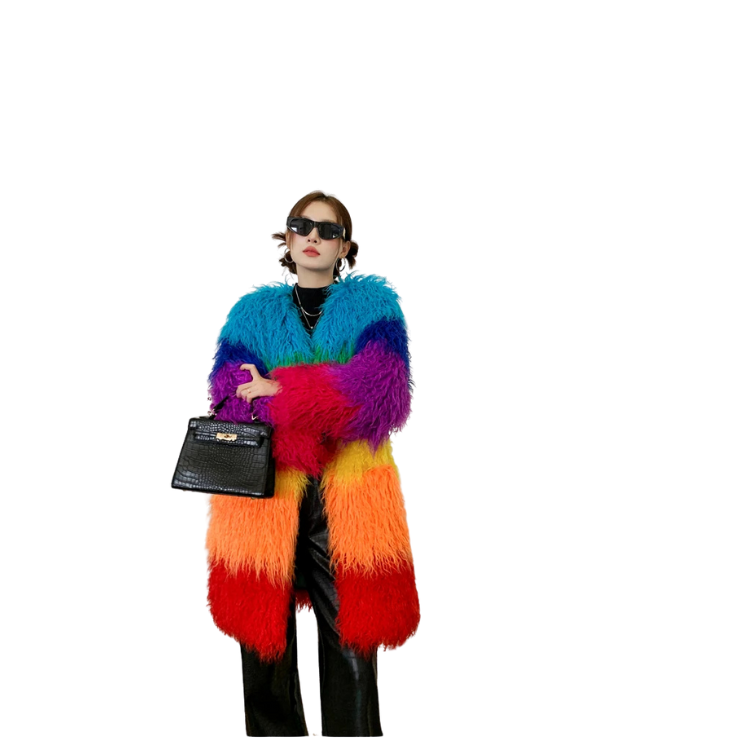 Fur-ocious Pride Colorblock Jacket