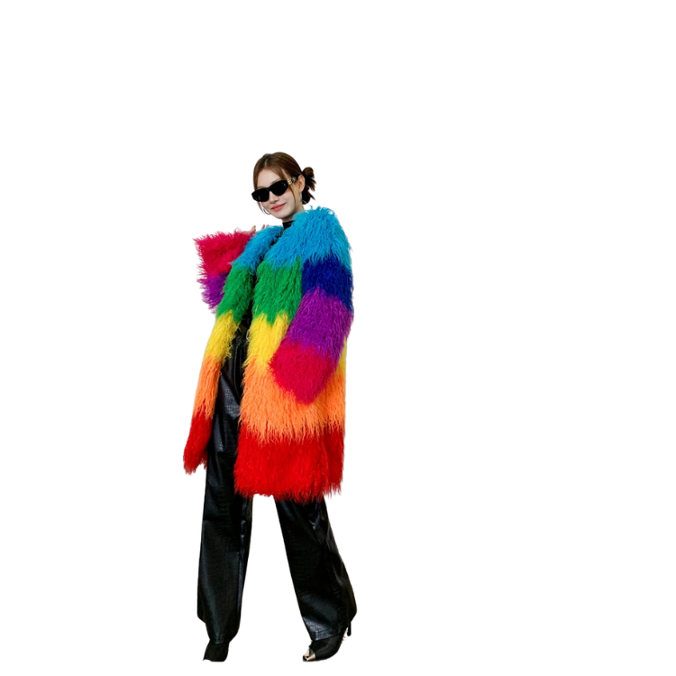 Fur-ocious Pride Colorblock Jacket