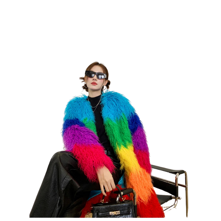 Fur-ocious Pride Colorblock Jacket