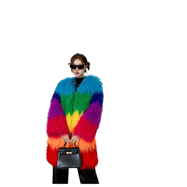 Fur-ocious Pride Colorblock Jacket