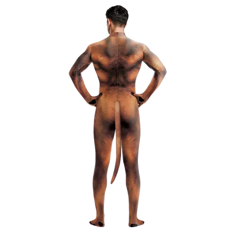 Furry Zentai Body Suit With Tail