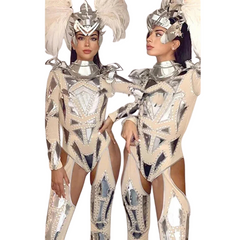 Future-Femme Silver Nights Rave Costume