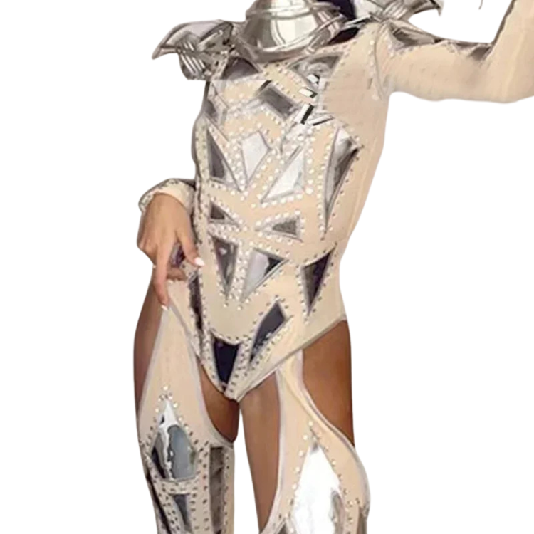Future-Femme Silver Nights Rave Costume