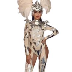 Future-Femme Silver Nights Rave Costume
