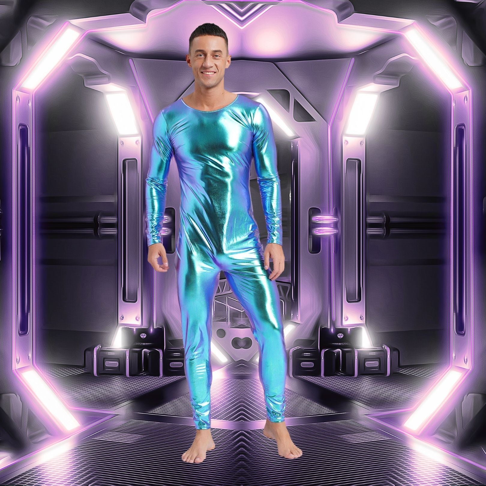 Galactic Vogue Metallic Bodysuit