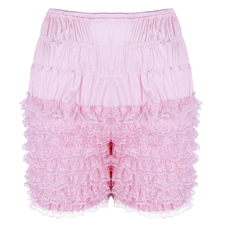 Genderfluid Layered Frilly Lace Bloomer Shorts