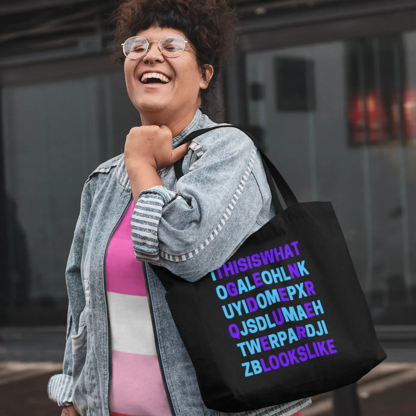 This Is What Genderqueer Looks Like Large Organic Tote Bag