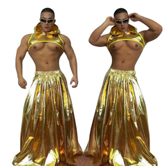 Glitter And Gogo Gold Stage Costume
