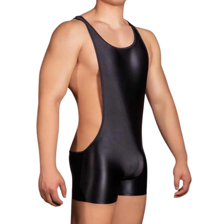 Glossy Backless Wrestling Singlet