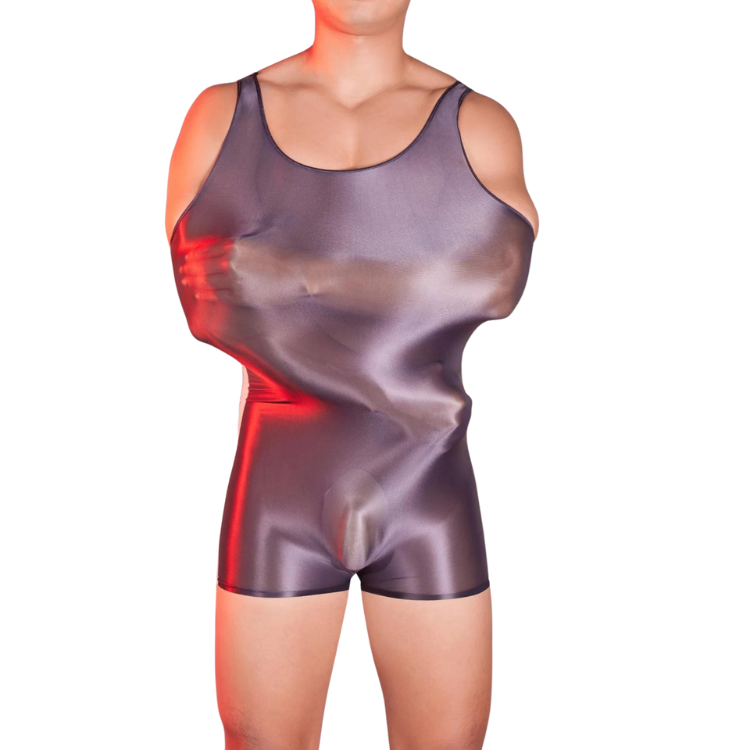 Glossy Transparent Wrestling Fantasy Bodysuit