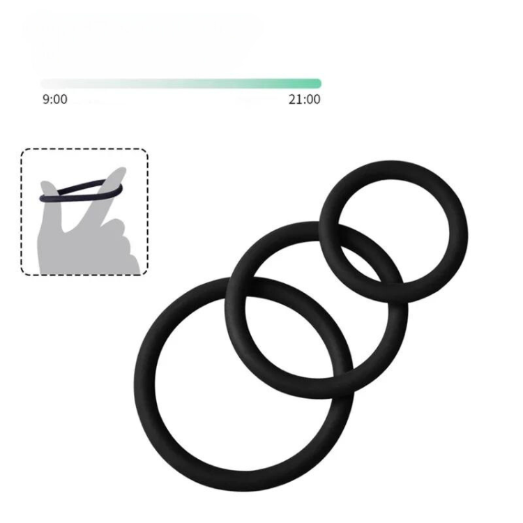 GlowStretch Luminous Penis Ring Trio