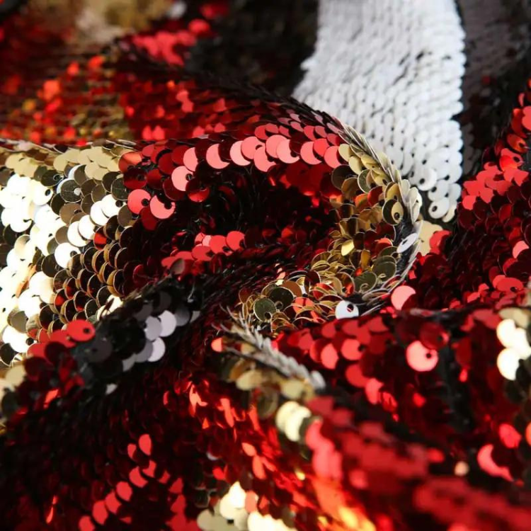 Golden Rainbow Gradient Sequin Blazer