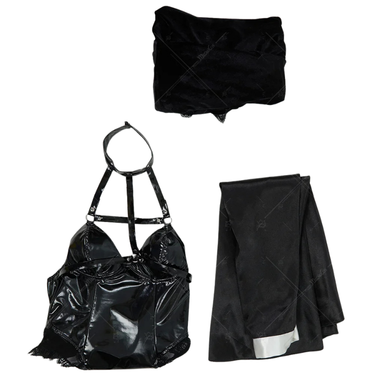 Gothic Holy Nun Halloween Cosplay Bodysuit