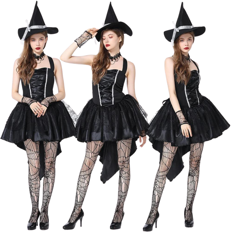 Gothic Lace Up Witch Costume