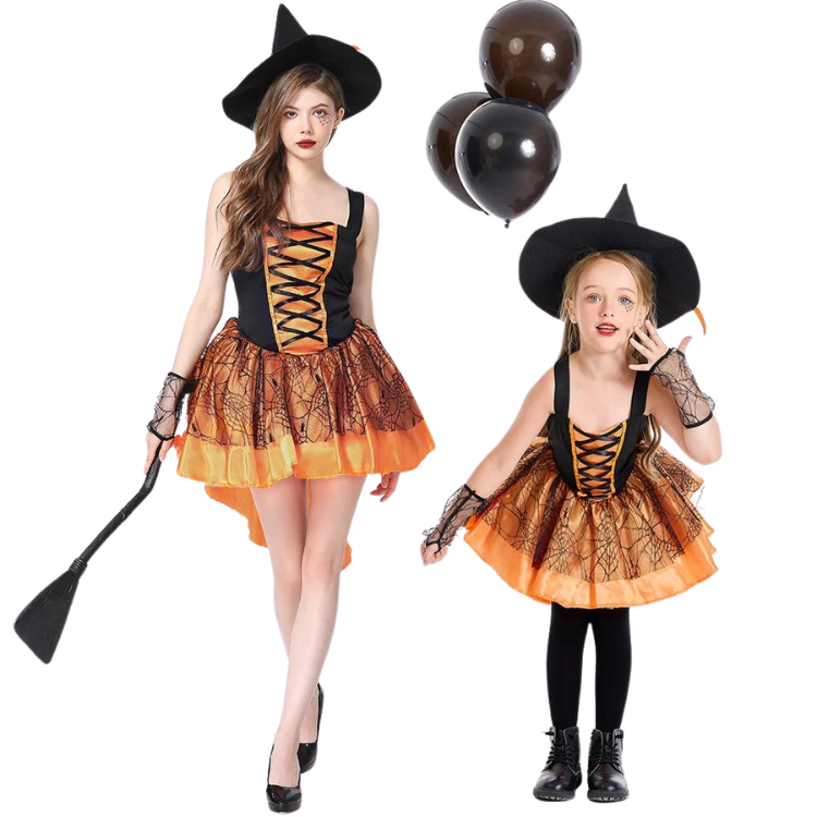 Gothic Lace Up Witch Costume
