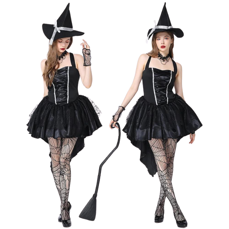Gothic Lace Up Witch Costume
