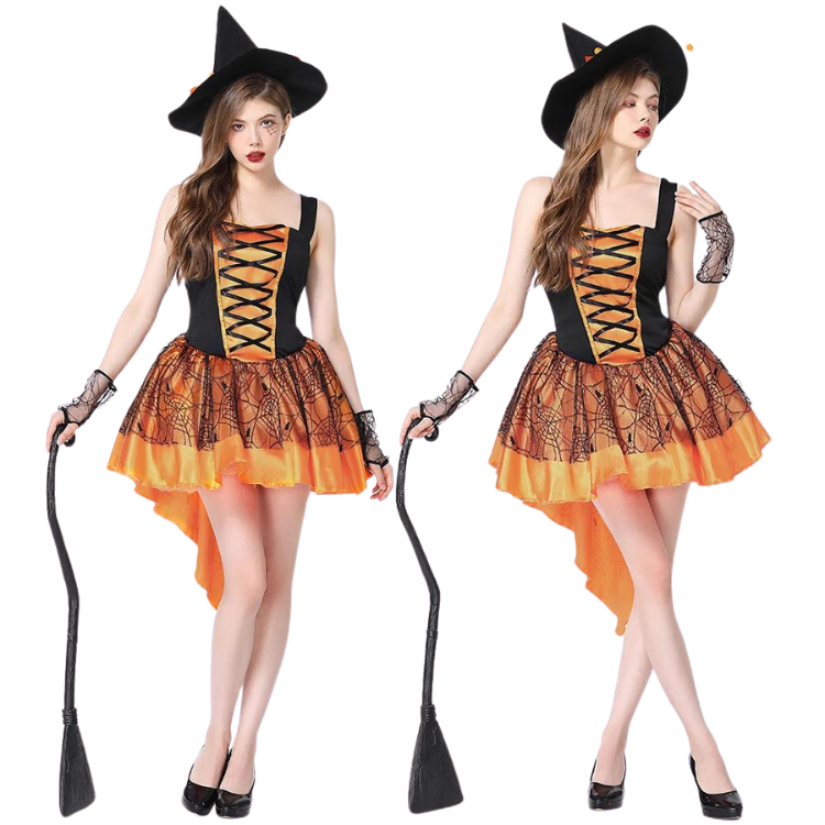 Gothic Lace Up Witch Costume