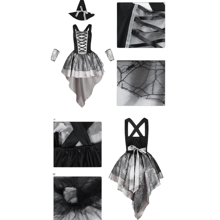 Gothic Lace Up Witch Costume