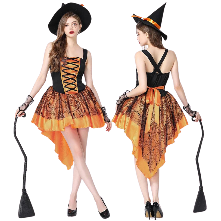 Gothic Lace Up Witch Costume