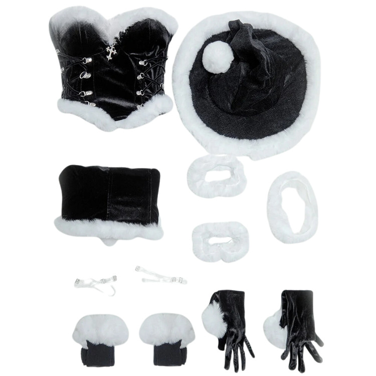 Gothic Witchy Christmas Costume Dress Set