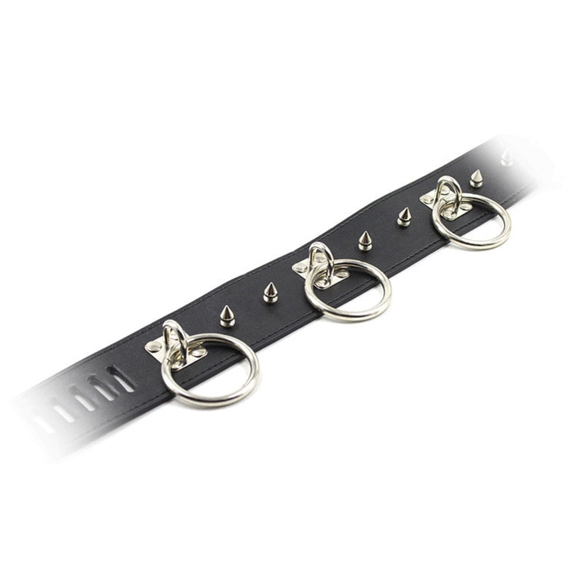 BDSM Studded Collar + Lead