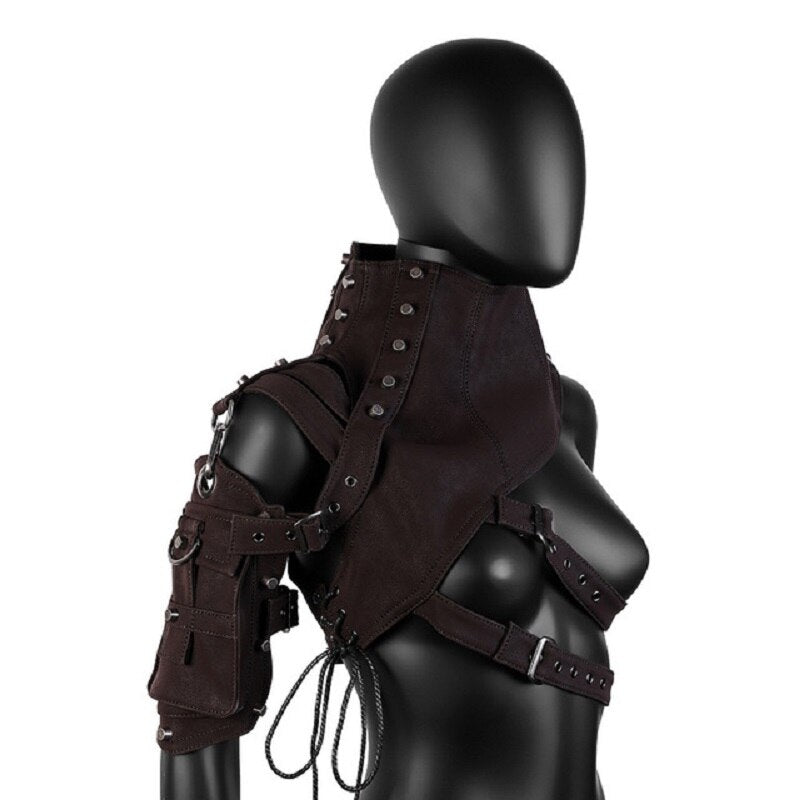 Steampunk Armor-Style Shoulder Bag Harness