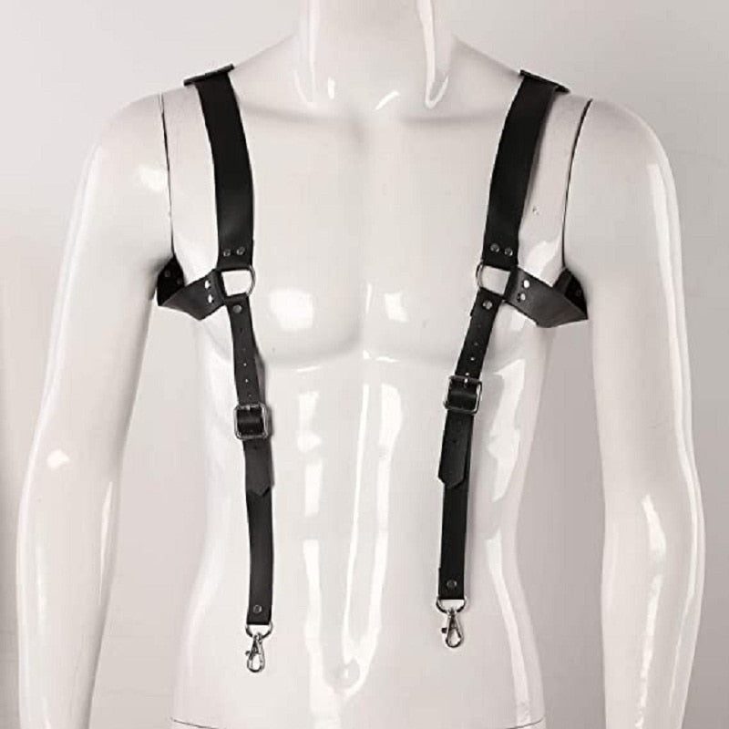 Vintage Punk Adjustable Clip-On Shoulder Suspenders