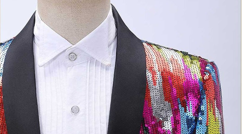 Acid Spectrum Sparkle Night Club Men's Jacket