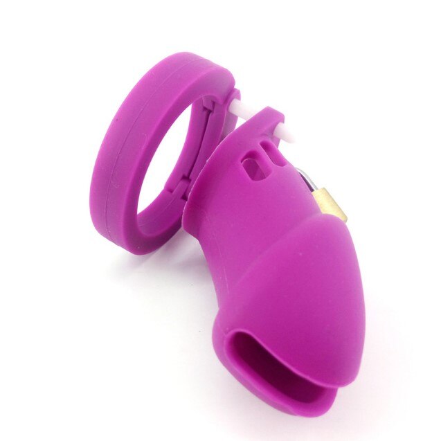 Silicone Purple Chastity Cage