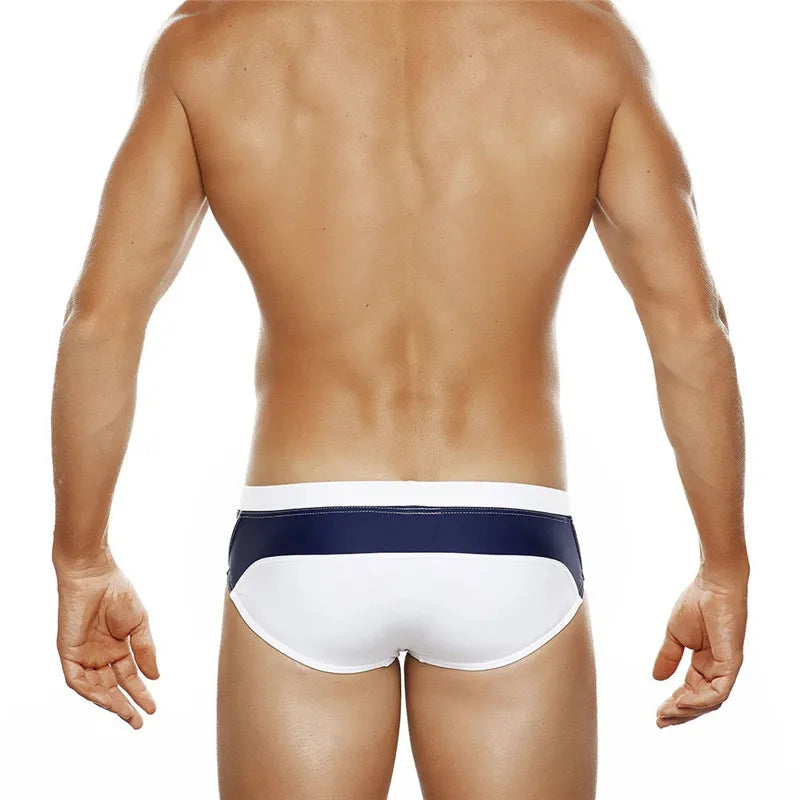 Summer Colorblock Fashion Swim Briefs
