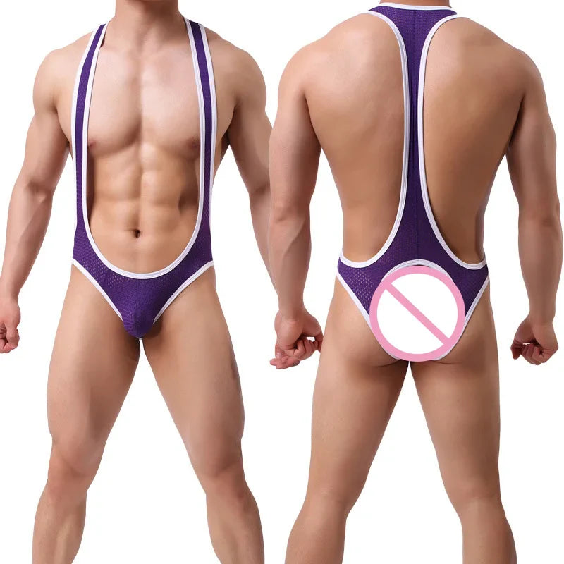 Kinky Wrestling Jockstrap Bodysuit