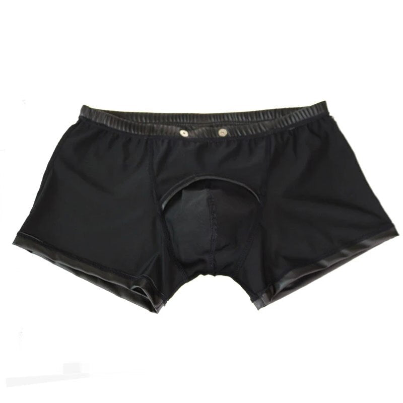 Men's Leather Detachable Boxers