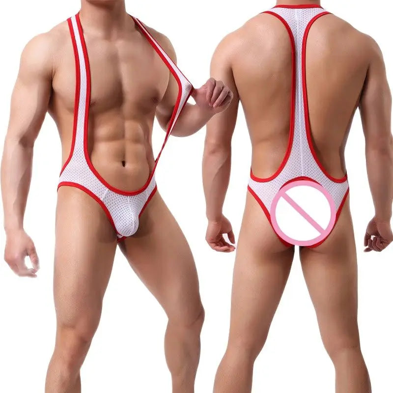 Kinky Wrestling Jockstrap Bodysuit