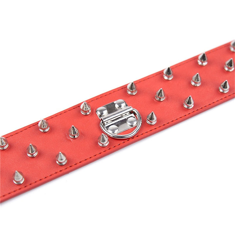 BDSM Studded Collar + Lead