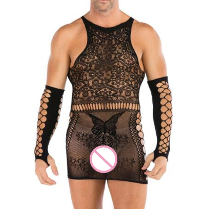 Own Your Sissy Fishnet Lingerie For Men