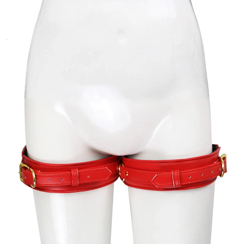 Adjustable PU Leather Erotic Thigh Cuffs