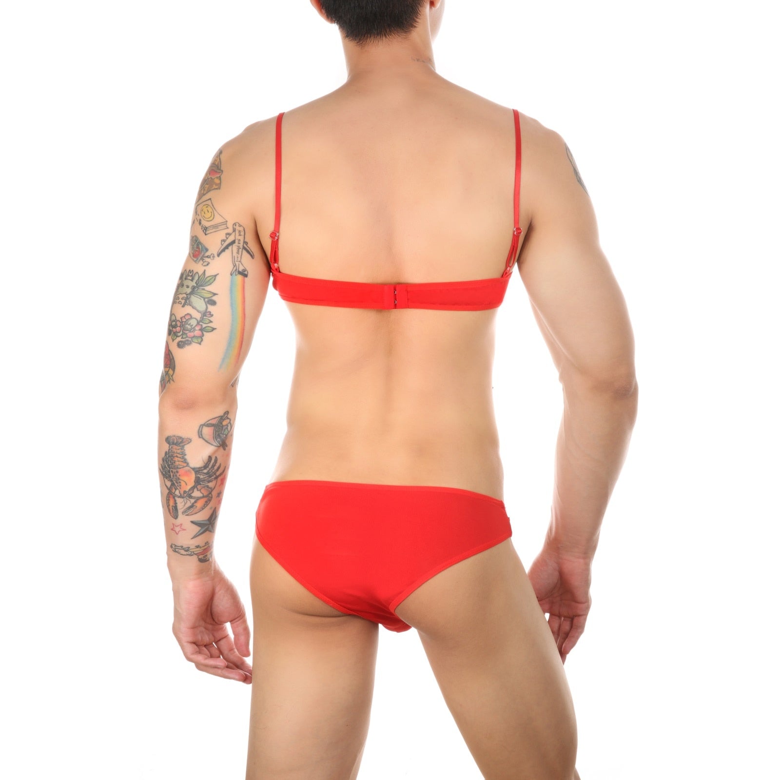Sexy Men's Lace Trim Lingerie Set