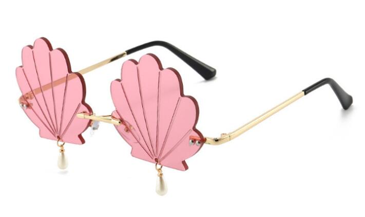 Vintage Shell Rimless Sunglasses