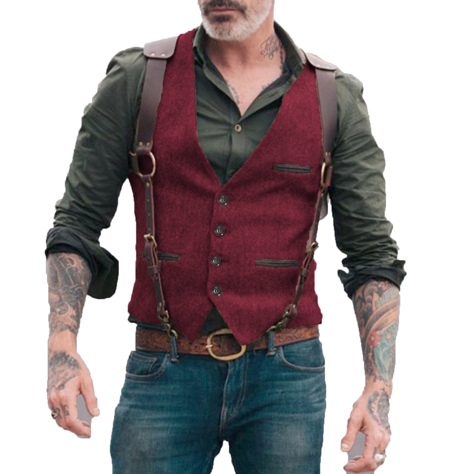 Retro Fashion Open Pocket Vest
