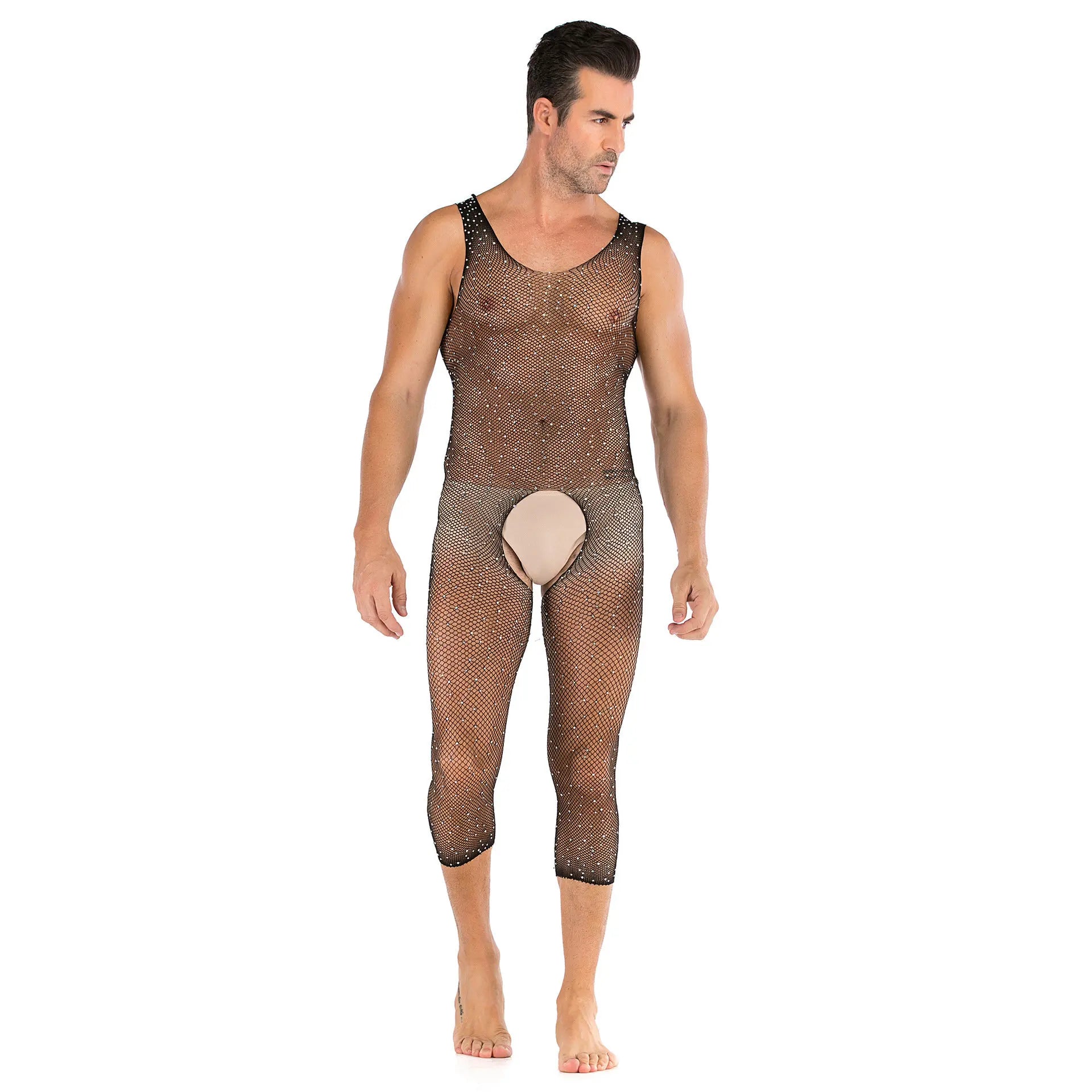 Hollow Temptation Men's Fishnet Pantyhose