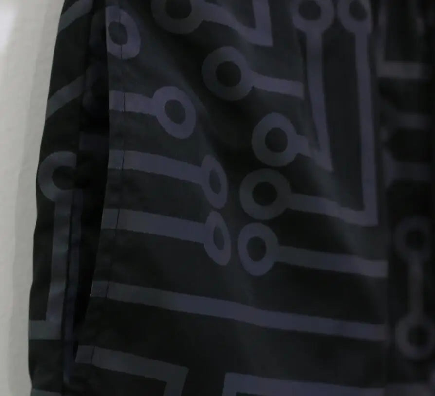 Fluorescent Circuit Reflective Festival Hoodie Jacket + Pants