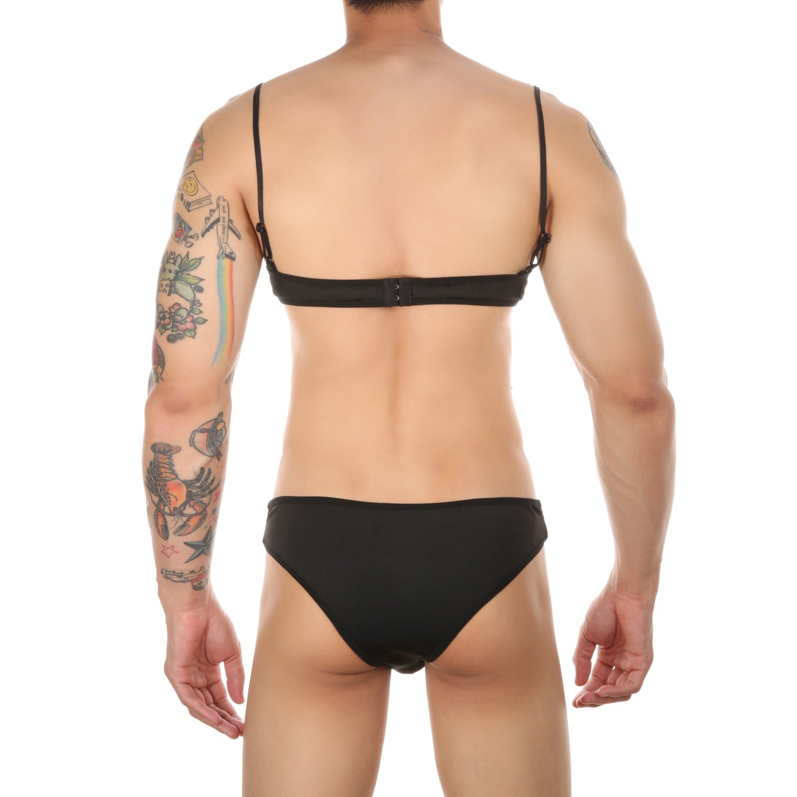 Sexy Men's Lace Trim Lingerie Set