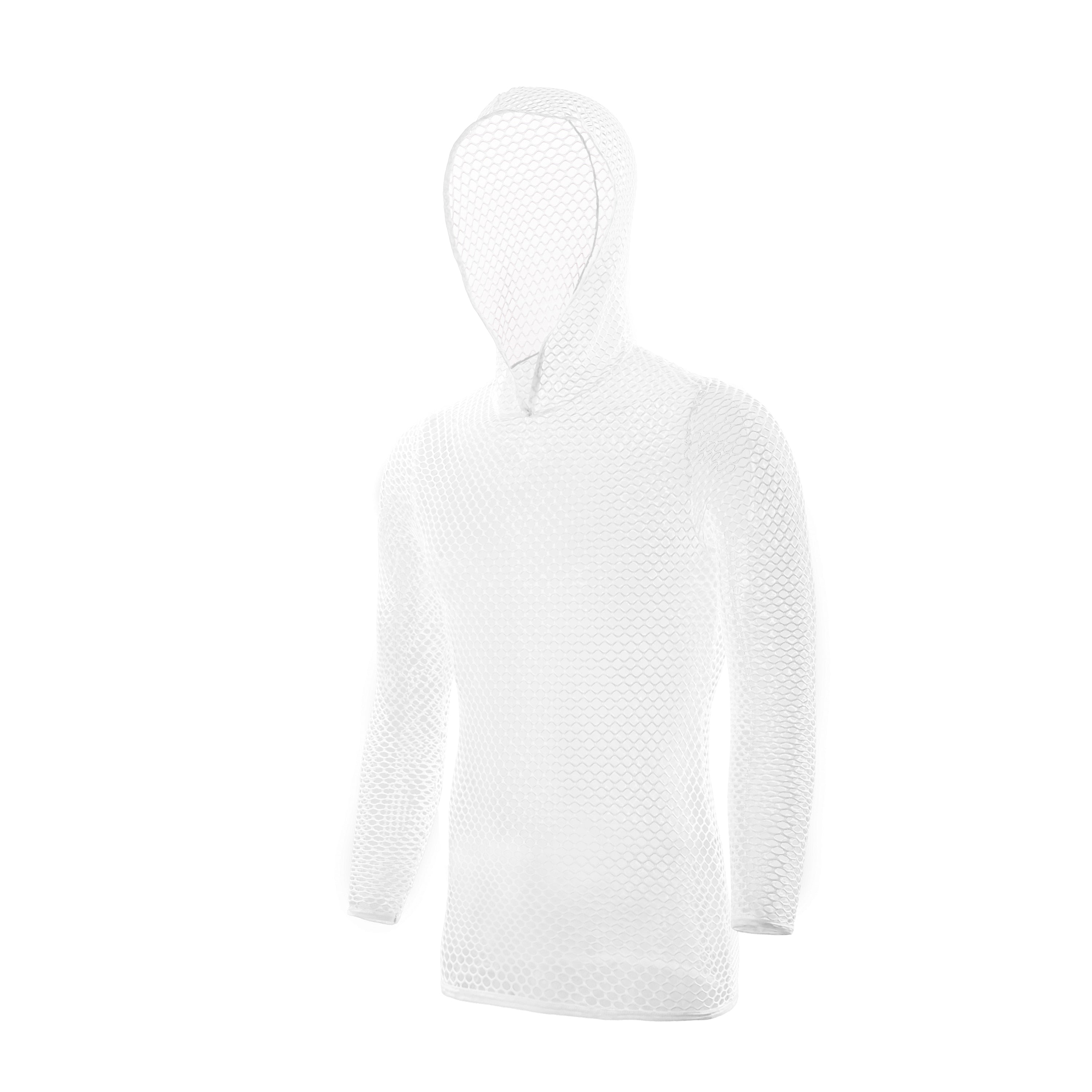 Hooded Long Sleeve Muscle Transparent Tee