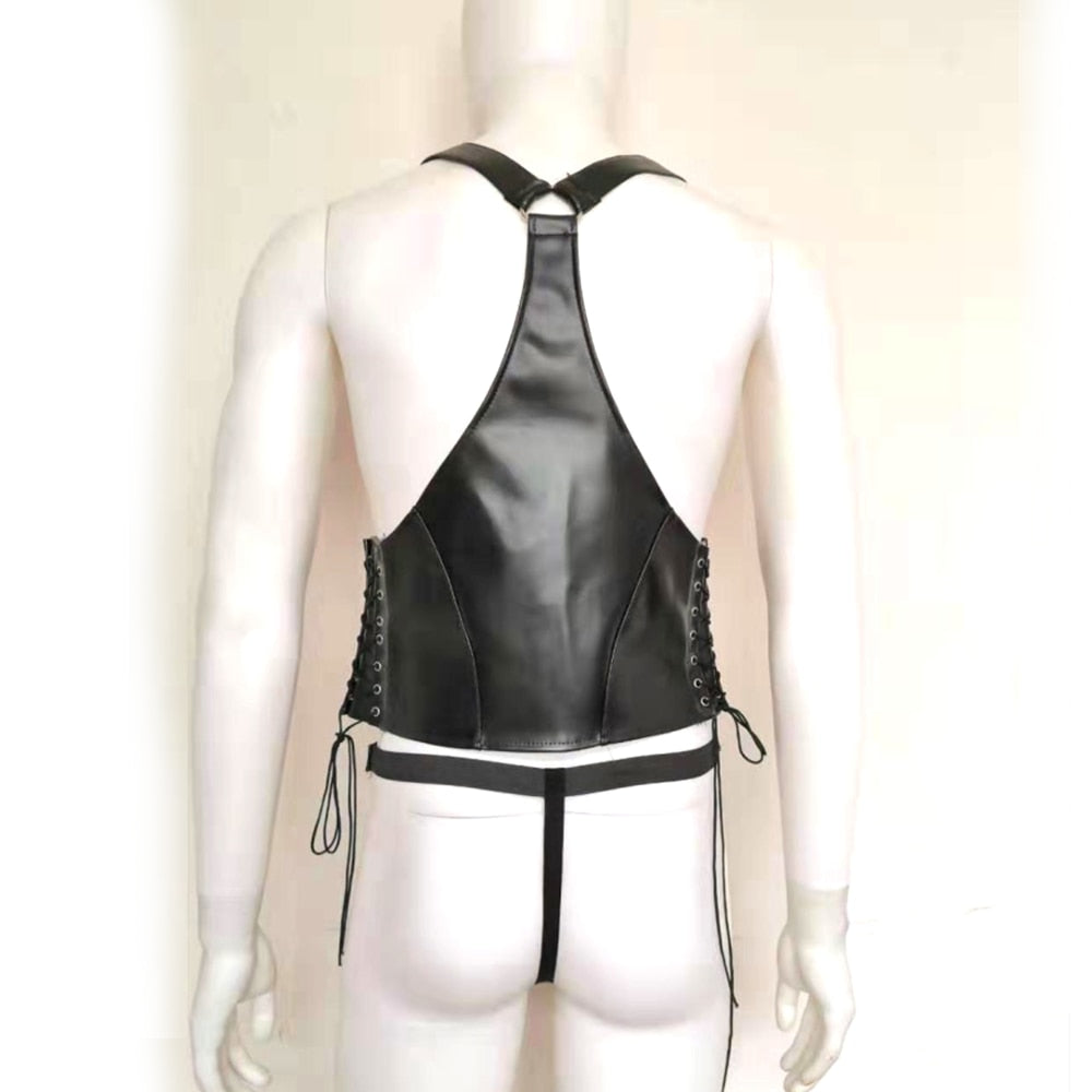 Fetish Vest and Thong Set