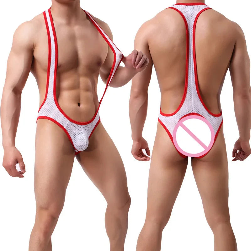 Kinky Wrestling Jockstrap Bodysuit