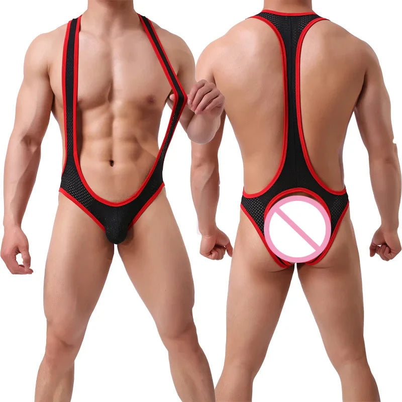 Kinky Wrestling Jockstrap Bodysuit